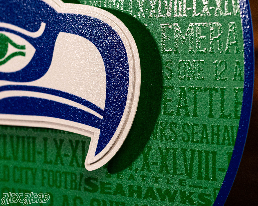 Seattle Seahawks CRAFT SERIES 3D Embossed Metal Wall Art