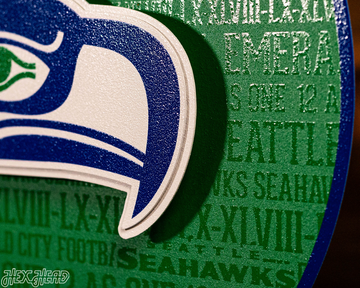 Seattle Seahawks CRAFT SERIES 3D Embossed Metal Wall Art
