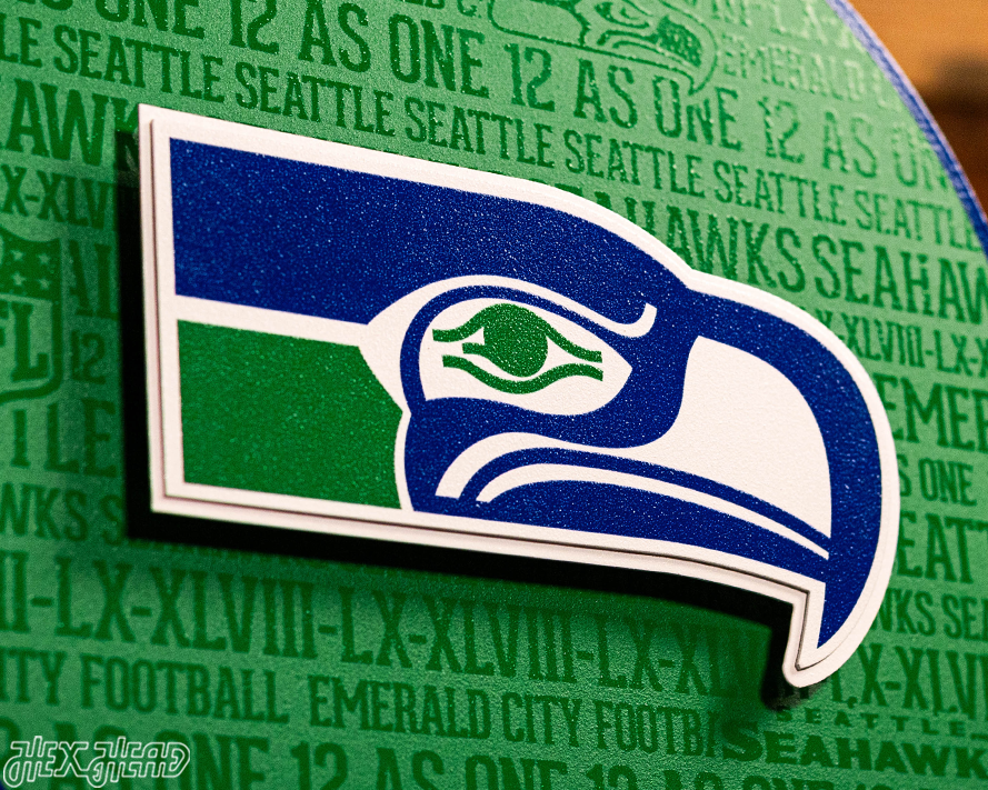 Seattle Seahawks CRAFT SERIES 3D Embossed Metal Wall Art