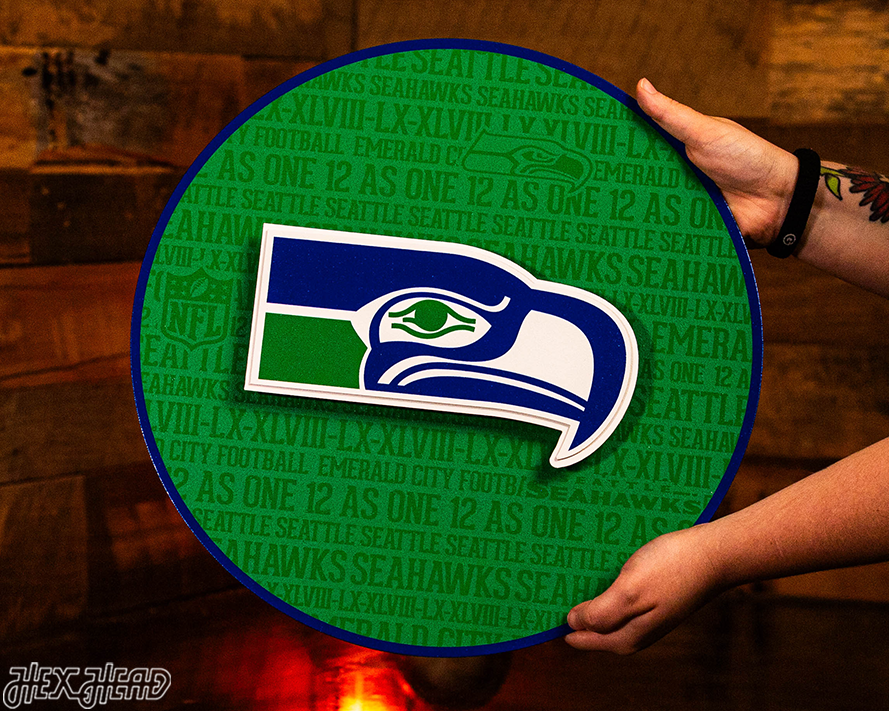 Seattle Seahawks CRAFT SERIES 3D Embossed Metal Wall Art