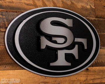 MONOCHROME - San Francisco 49ers "SF Oval"  3D Vintage Metal Wall Art