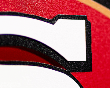 San Francisco 49ers "SF Oval" 3D Vintage Metal Wall Art