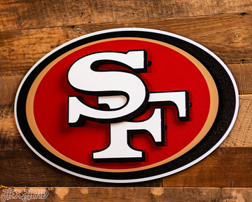 San Francisco 49ers "SF Oval" 3D Vintage Metal Wall Art
