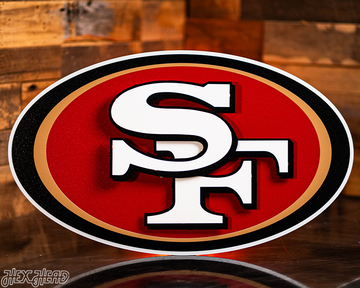 San Francisco 49ers "SF Oval" 3D Vintage Metal Wall Art