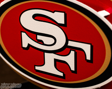San Francisco 49ers - Hex Head EXCLUSIVE "Faithful" Wordmark 3D Metal Wall Art