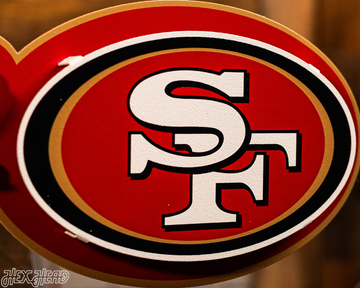 San Francisco 49ers - Hex Head EXCLUSIVE "Faithful" Wordmark 3D Metal Wall Art