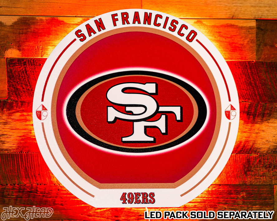 VARSITY Collection- SINGLE Layer San Francisco 49ers Metal Wall Art