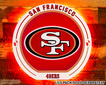VARSITY Collection- SINGLE Layer San Francisco 49ers Metal Wall Art
