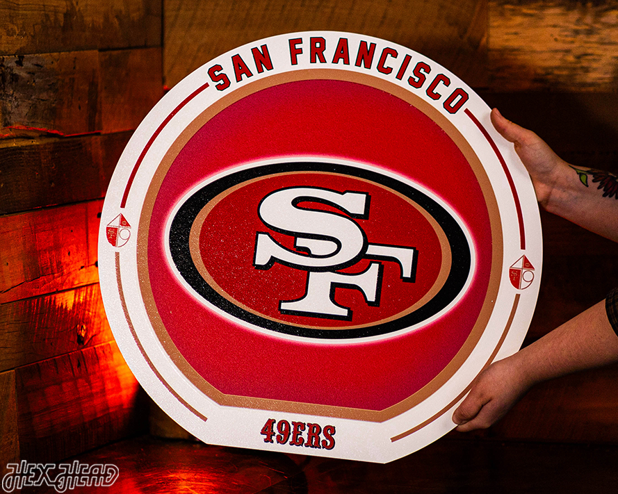 VARSITY Collection- SINGLE Layer San Francisco 49ers Metal Wall Art