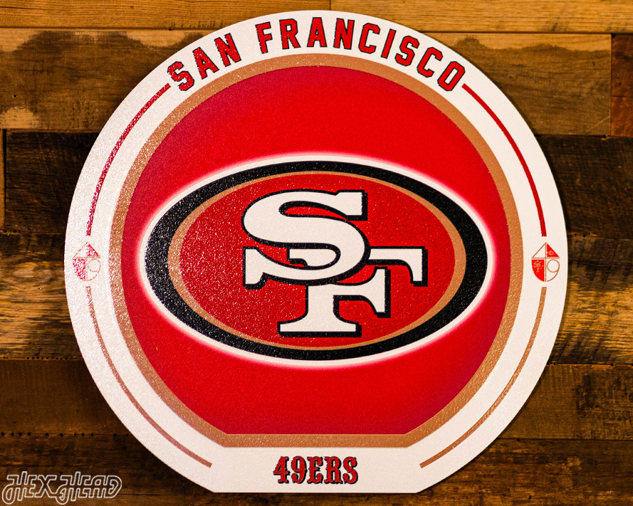 VARSITY Collection- SINGLE Layer San Francisco 49ers Metal Wall Art