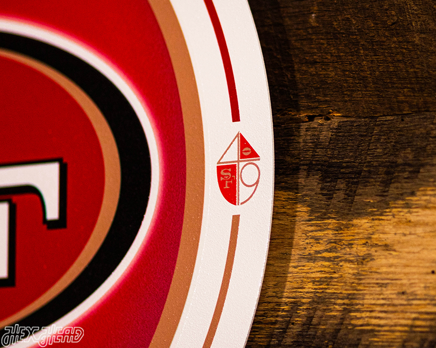 VARSITY Collection- SINGLE Layer San Francisco 49ers Metal Wall Art