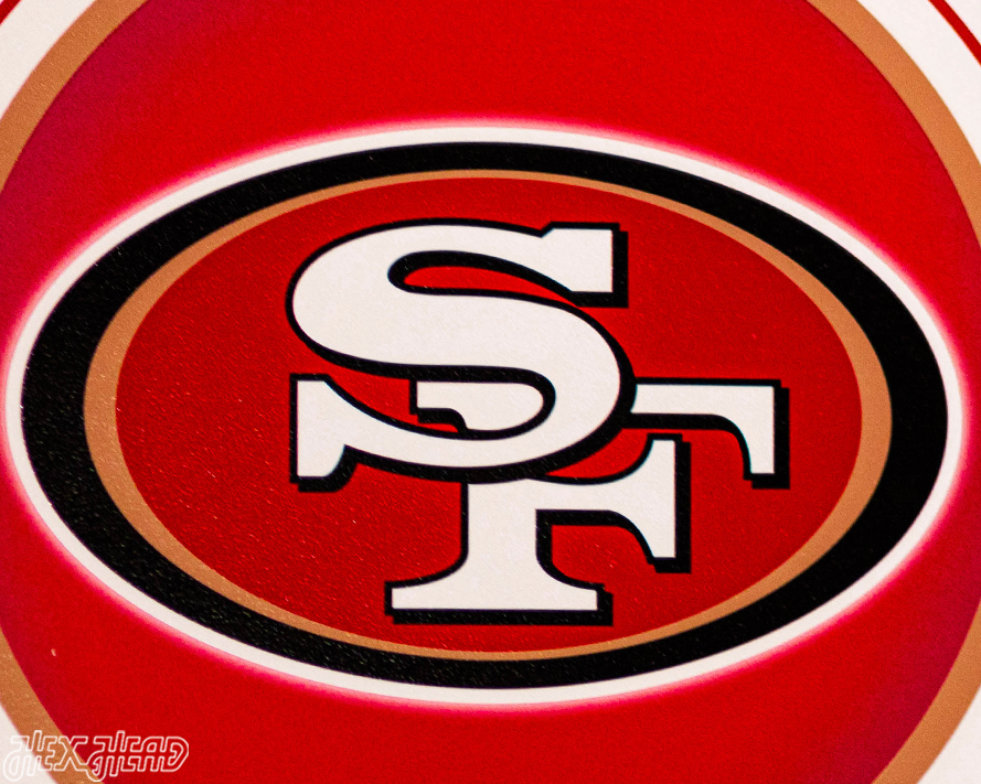 VARSITY Collection- SINGLE Layer San Francisco 49ers Metal Wall Art