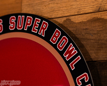 VARSITY Collection- SINGLE Layer Super Bowl XVI San Francisco 49ers Metal Wall Art