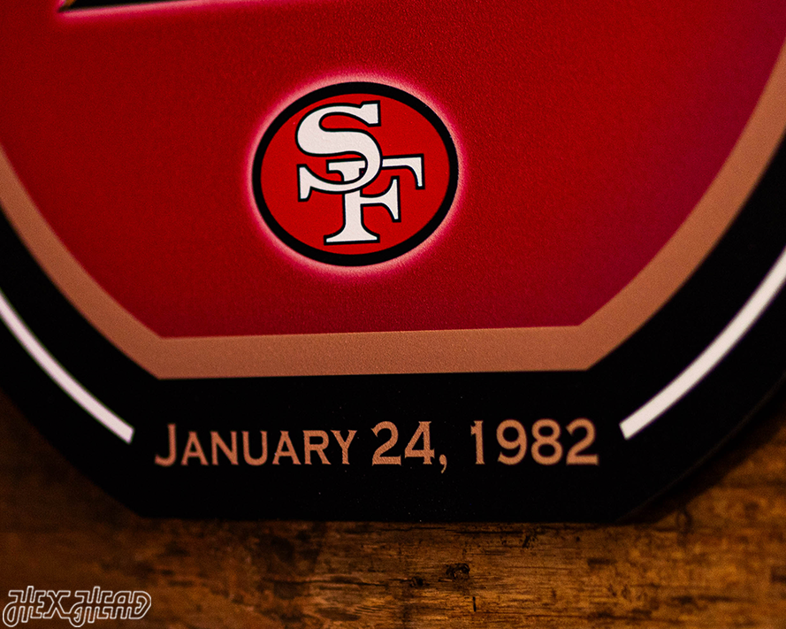 VARSITY Collection- SINGLE Layer Super Bowl XVI San Francisco 49ers Metal Wall Art