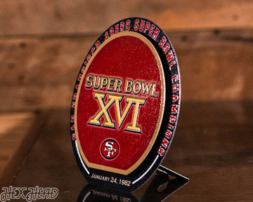 San Francisco 49ers Super Bowl XVI "DOUBLE PLAY" On The Shelf or On The Wall
