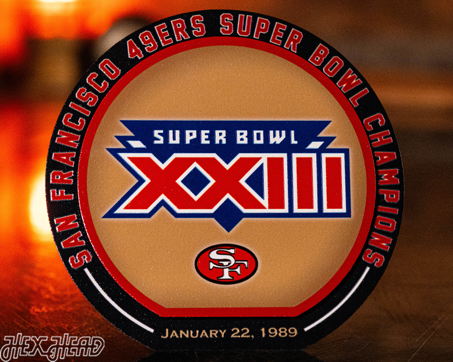 San Francisco 49ers Super Bowl XXIII "DOUBLE PLAY" On The Shelf or On The Wall