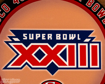 VARSITY Collection- SINGLE Layer Super Bowl XXIII San Francisco 49ers Metal Wall Art