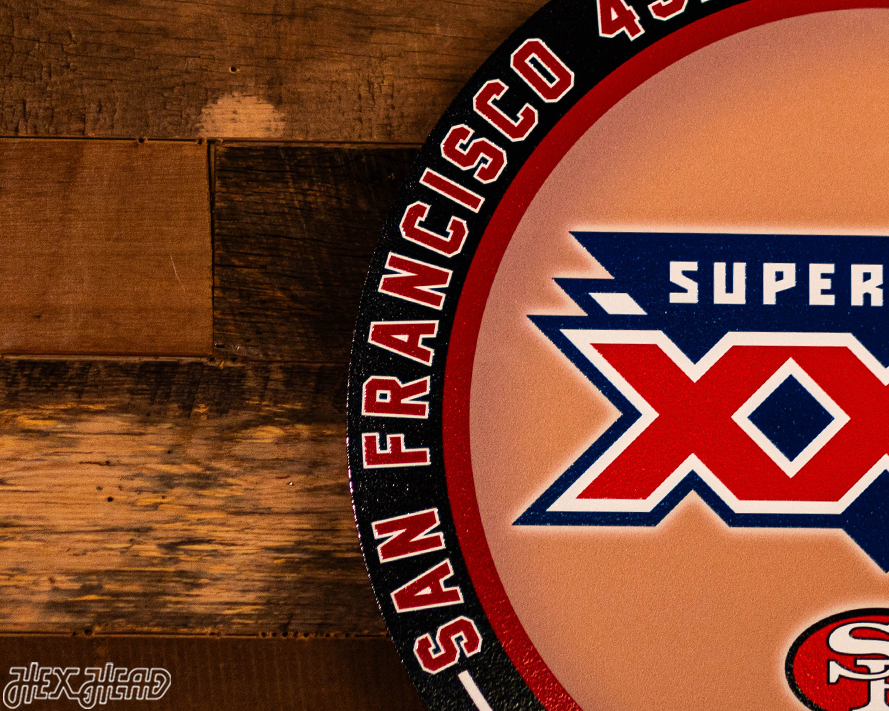 VARSITY Collection- SINGLE Layer Super Bowl XXIII San Francisco 49ers Metal Wall Art