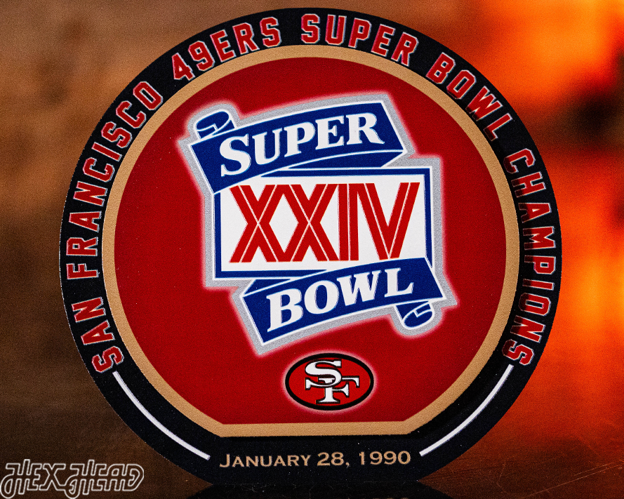 San Francisco 49ers Super Bowl XXIV "DOUBLE PLAY" On The Shelf or On The Wall