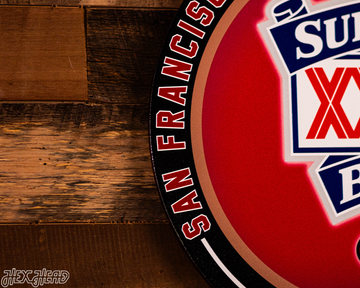 VARSITY Collection- SINGLE Layer Super Bowl XXIV San Francisco 49ers Metal Wall Art