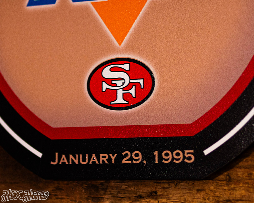 VARSITY Collection- SINGLE Layer Super Bowl XXIX San Francisco 49ers Metal Wall Art