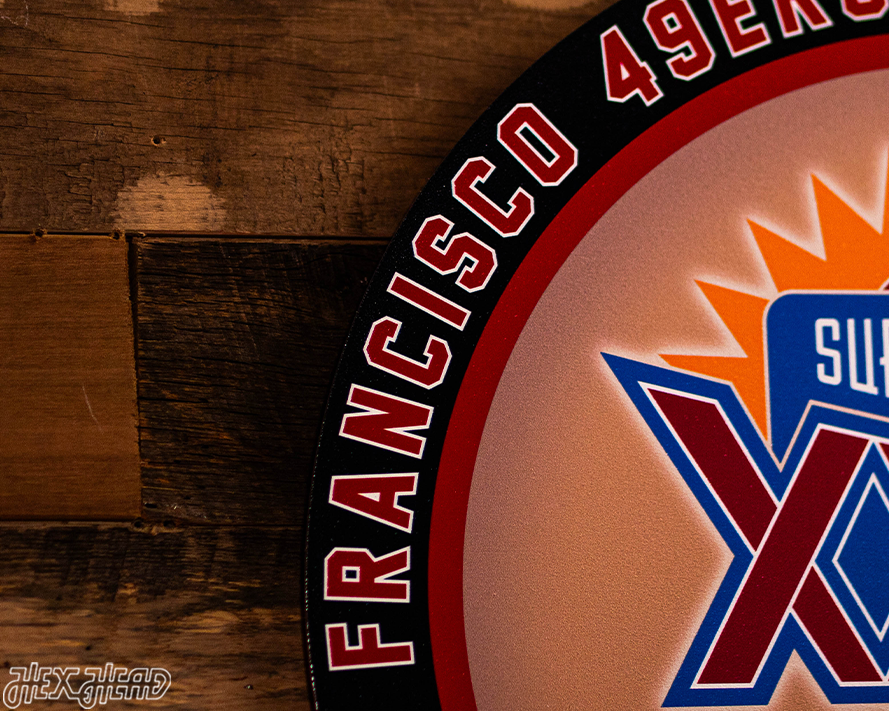 VARSITY Collection- SINGLE Layer Super Bowl XXIX San Francisco 49ers Metal Wall Art
