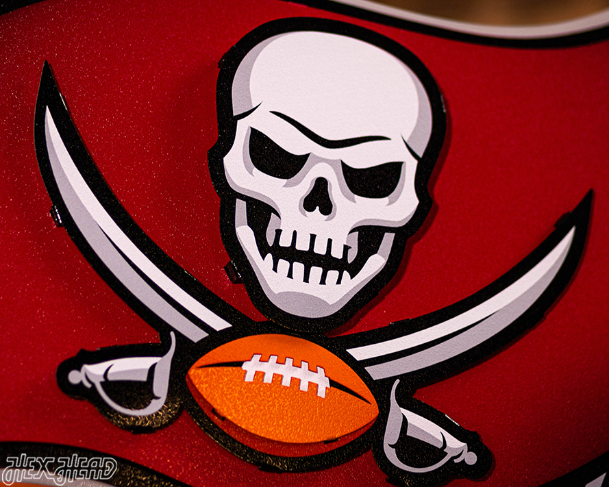 Tampa Bay Buccaneers "Buc's Jolly Roger Flag" 3D Vintage Metal Wall Art