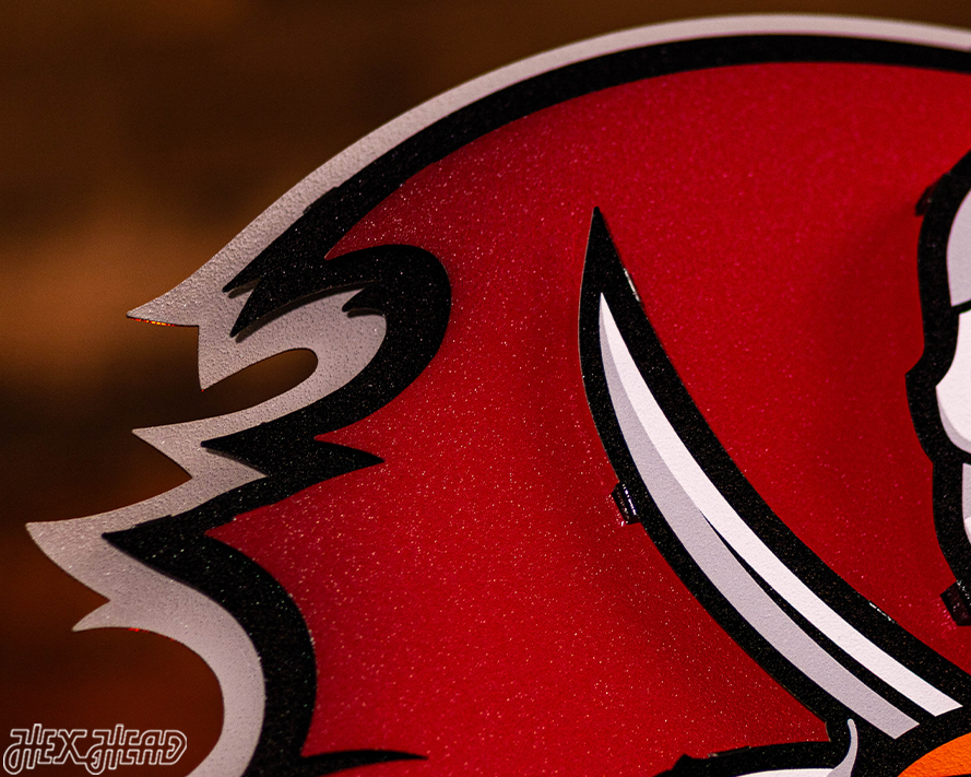 Tampa Bay Buccaneers "Buc's Jolly Roger Flag" 3D Vintage Metal Wall Art