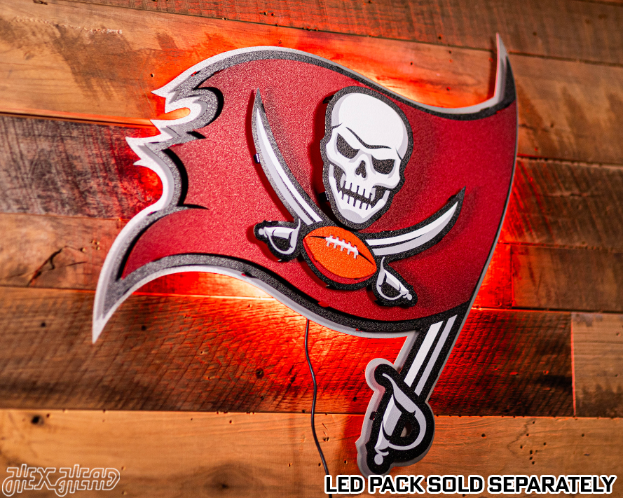 Tampa Bay Buccaneers "Buc's Jolly Roger Flag" 3D Vintage Metal Wall Art