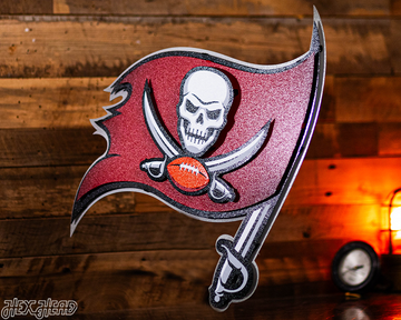 Tampa Bay Buccaneers "Buc's Jolly Roger Flag" 3D Vintage Metal Wall Art