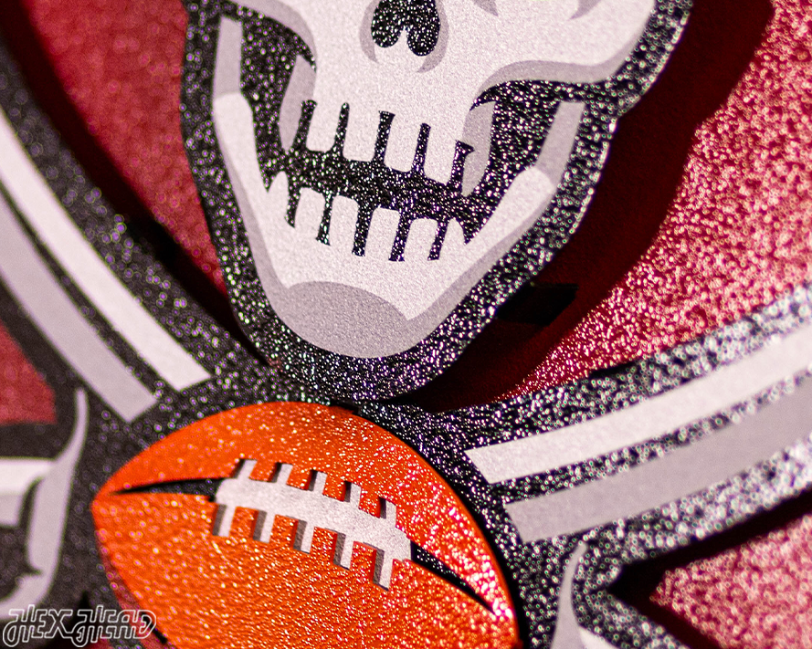 Tampa Bay Buccaneers "Buc's Jolly Roger Flag" 3D Vintage Metal Wall Art