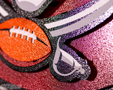 Tampa Bay Buccaneers "Buc's Jolly Roger Flag" 3D Vintage Metal Wall Art