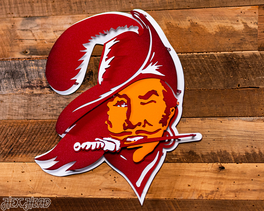 Tampa Bay Buccaneers "BUCCO BRUCE" 3D Vintage Metal Wall Art