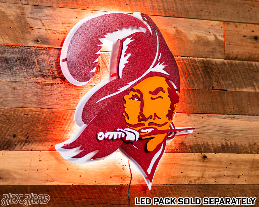 Tampa Bay Buccaneers "BUCCO BRUCE" 3D Vintage Metal Wall Art
