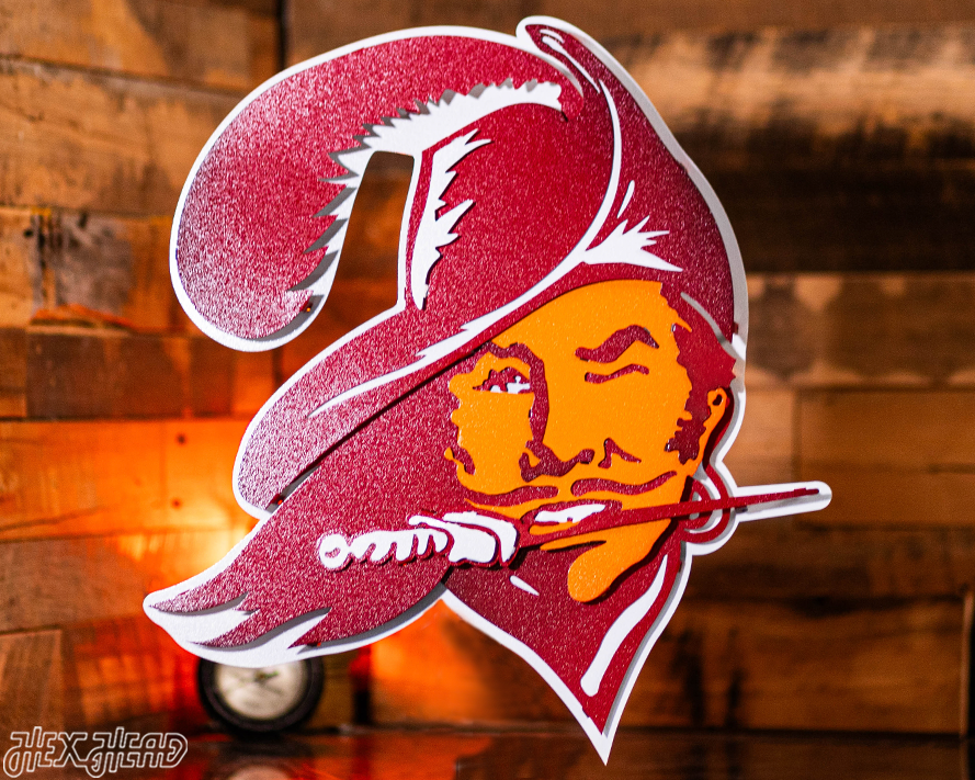 Tampa Bay Buccaneers "BUCCO BRUCE" 3D Vintage Metal Wall Art