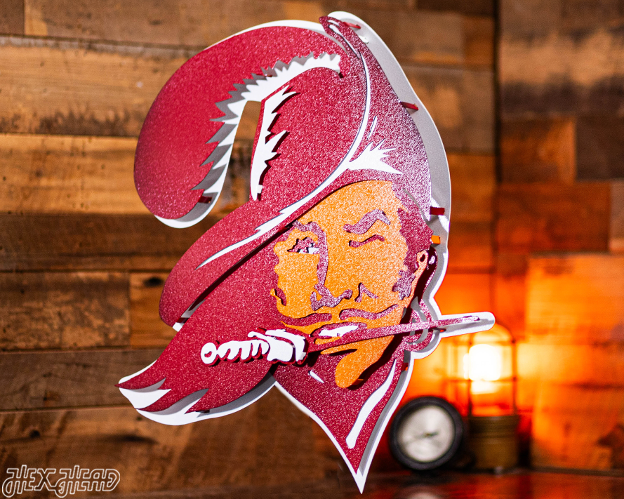 Tampa Bay Buccaneers "BUCCO BRUCE" 3D Vintage Metal Wall Art