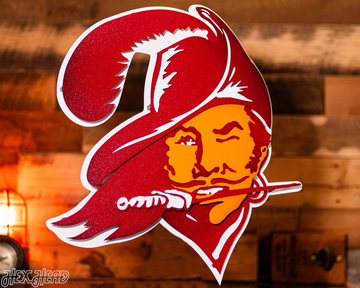 Tampa Bay Buccaneers "BUCCO BRUCE" 3D Vintage Metal Wall Art