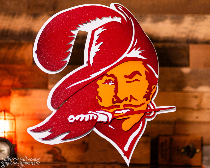 Tampa Bay Buccaneers "BUCCO BRUCE" 3D Vintage Metal Wall Art