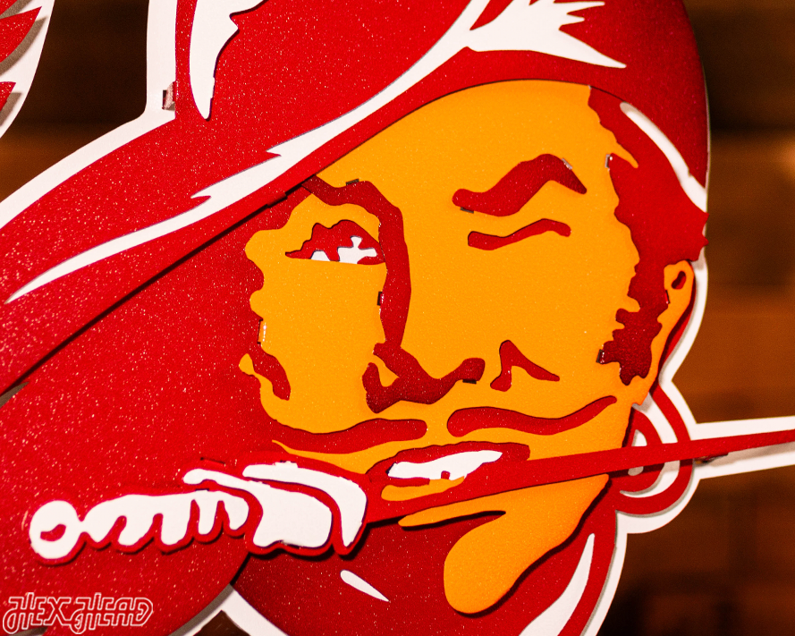 Tampa Bay Buccaneers "BUCCO BRUCE" 3D Vintage Metal Wall Art