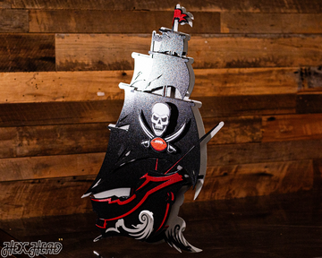 Tampa Bay Buccaneers Ship 3D Vintage Metal Wall Art