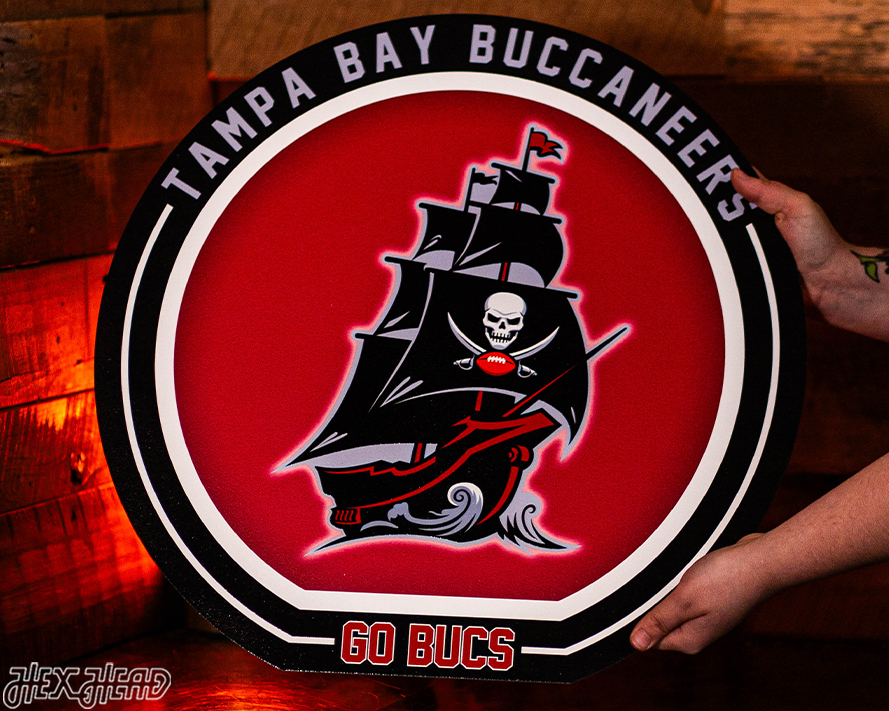 VARSITY Collection- SINGLE Layer Tampa Bay Buccaneers Metal Wall Art