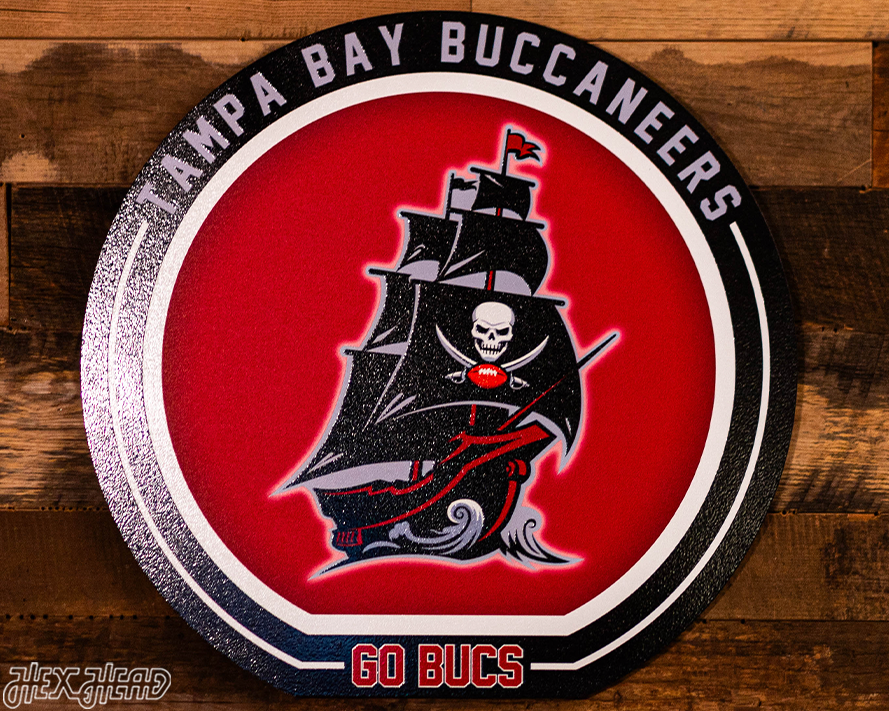 VARSITY Collection- SINGLE Layer Tampa Bay Buccaneers Metal Wall Art