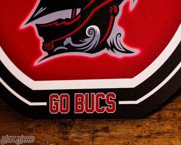 VARSITY Collection- SINGLE Layer Tampa Bay Buccaneers Metal Wall Art