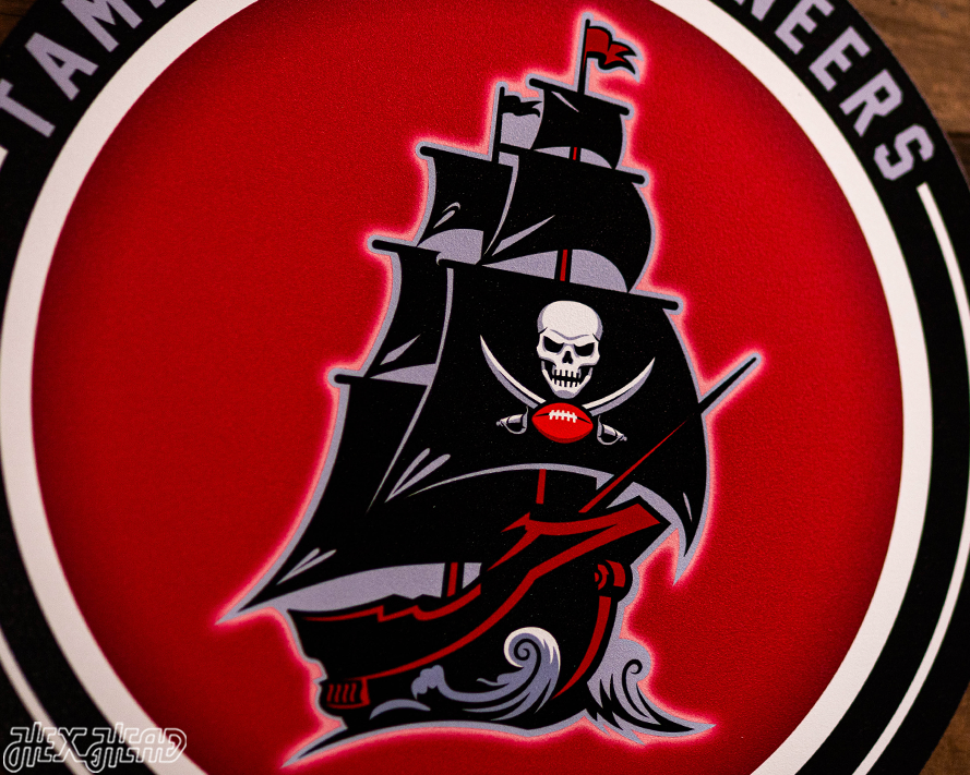 VARSITY Collection- SINGLE Layer Tampa Bay Buccaneers Metal Wall Art