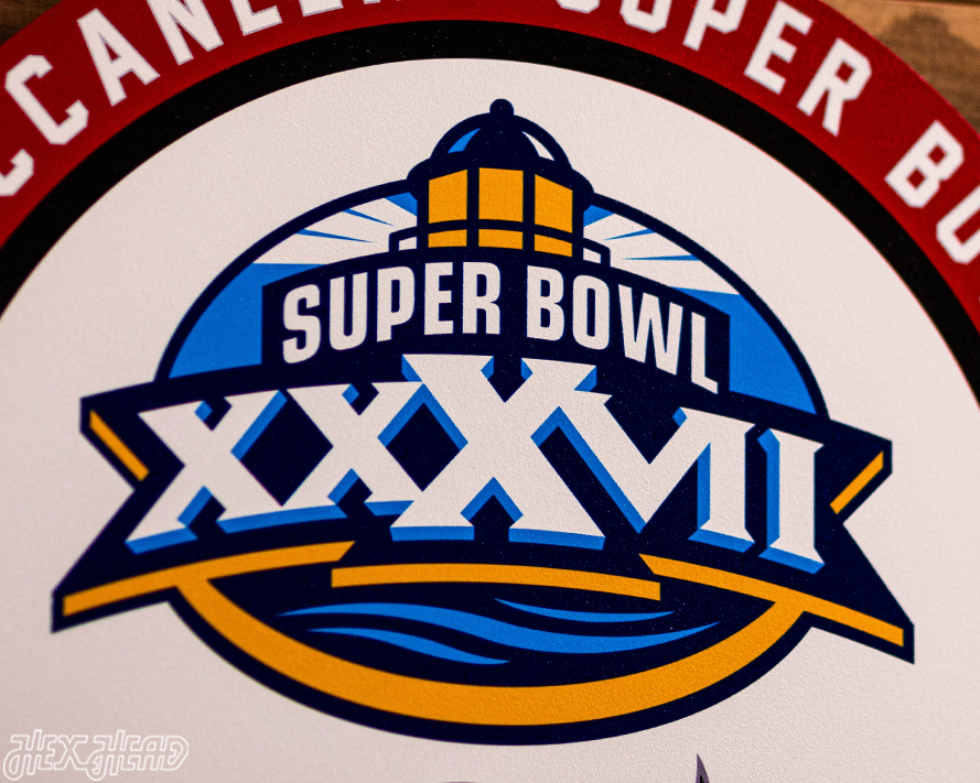 VARSITY Collection- SINGLE Layer Super Bowl XXXVII Tampa Bay Buccaneers Metal Wall Art