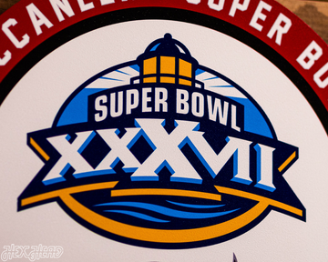 VARSITY Collection- SINGLE Layer Super Bowl XXXVII Tampa Bay Buccaneers Metal Wall Art