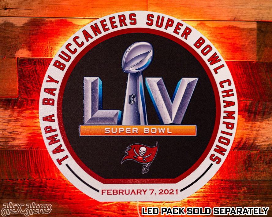 VARSITY Collection- SINGLE Layer Super Bowl LV Tampa Bay Buccaneers Metal Wall Art