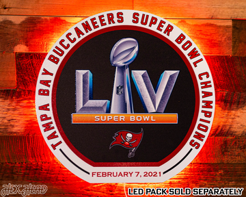 VARSITY Collection- SINGLE Layer Super Bowl LV Tampa Bay Buccaneers Metal Wall Art