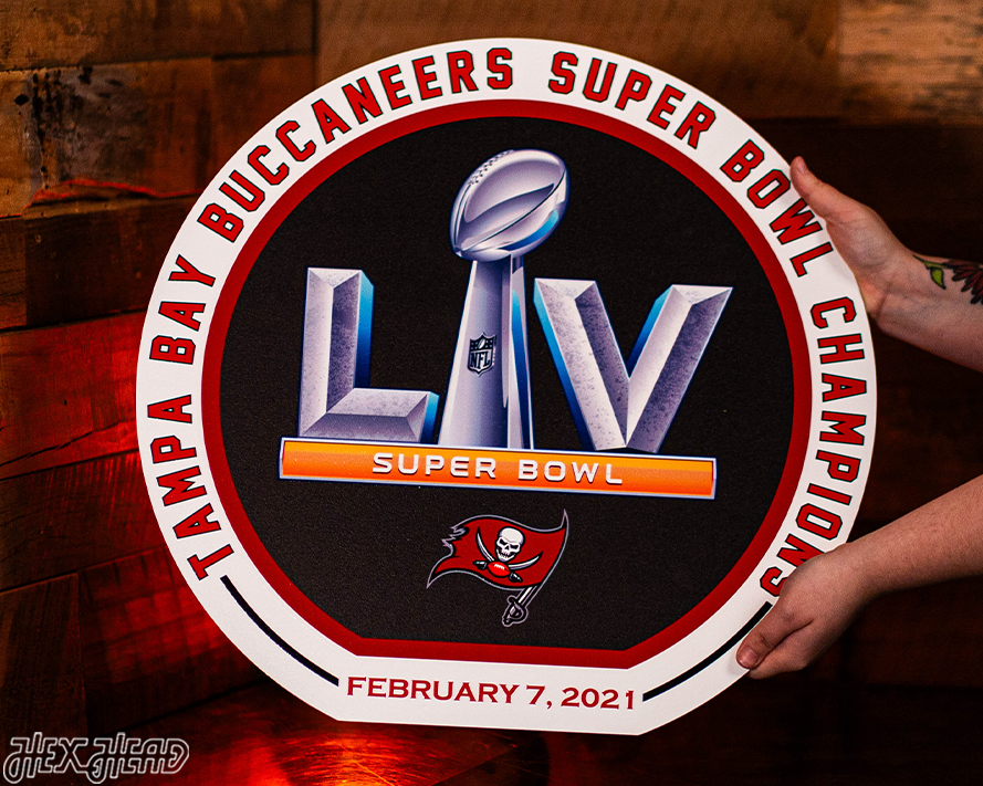 VARSITY Collection- SINGLE Layer Super Bowl LV Tampa Bay Buccaneers Metal Wall Art