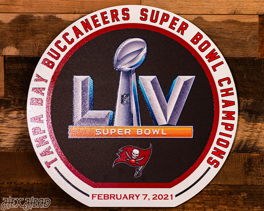 VARSITY Collection- SINGLE Layer Super Bowl LV Tampa Bay Buccaneers Metal Wall Art